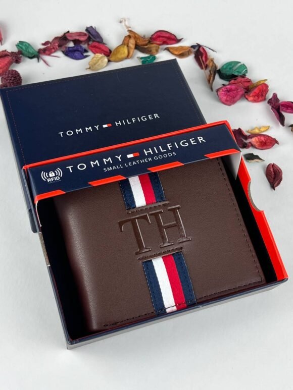 Tommy Hilfiger Men's Wallet – Genuine Leather – Brown - Image 3