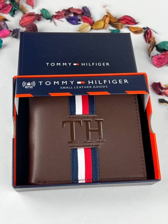Tommy Hilfiger Men's Wallet – Genuine Leather – Brown