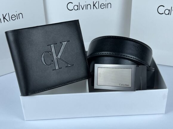 Calvin Klein Men's Black Wallet and Belt Gift Set - Image 4