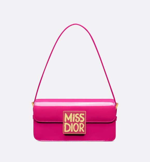 Miss Dior Flap Bag – Black Patent Calfskin