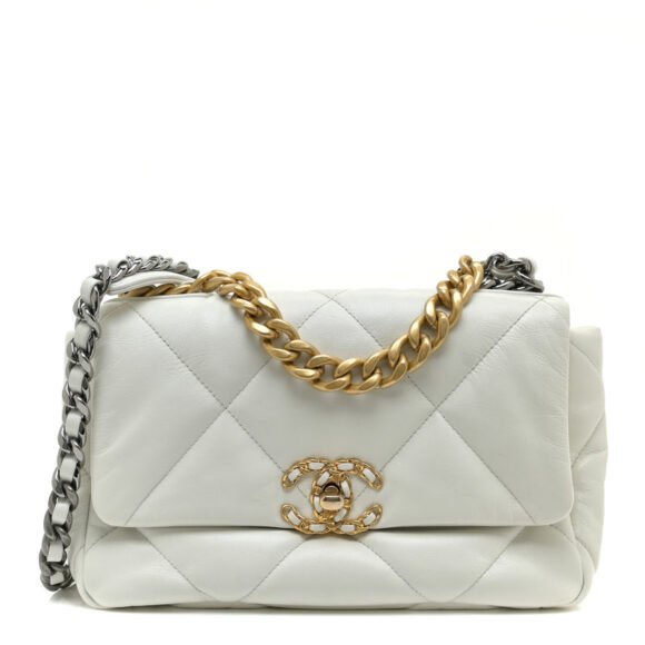 CHANEL 19 Handbag – Shiny Lambskin with Mixed Metal Hardware - Image 5