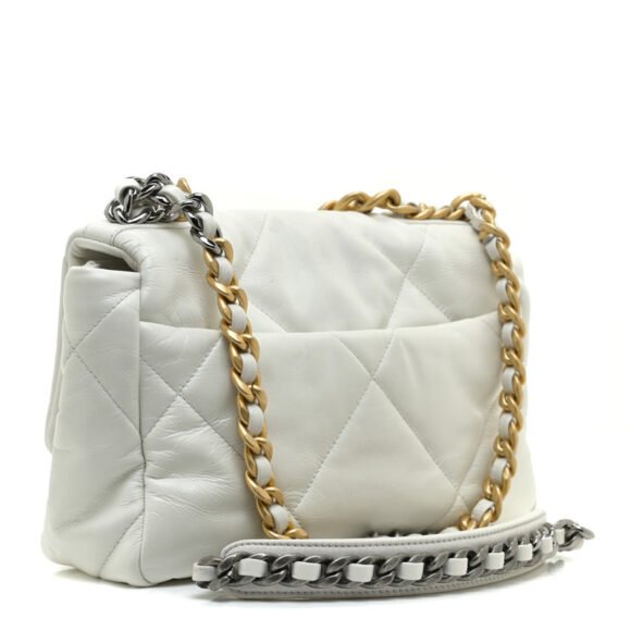 CHANEL 19 Handbag – Shiny Lambskin with Mixed Metal Hardware - Image 6