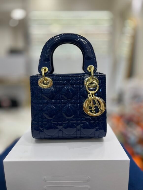 Mini Lady Dior Bag – Black Patent Calfskin - Image 2