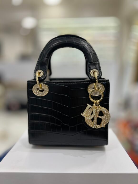 Mini Lady Dior Bag – Black Patent Calfskin - Image 4