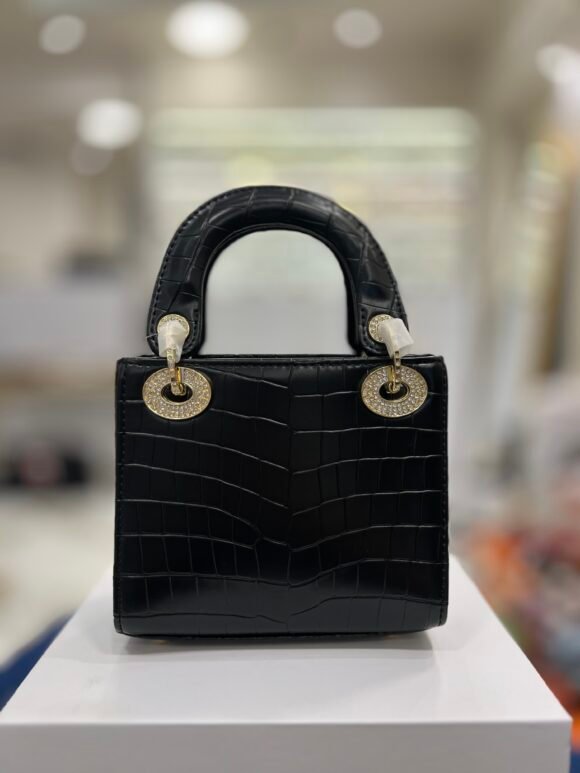 Mini Lady Dior Bag – Black Patent Calfskin - Image 5