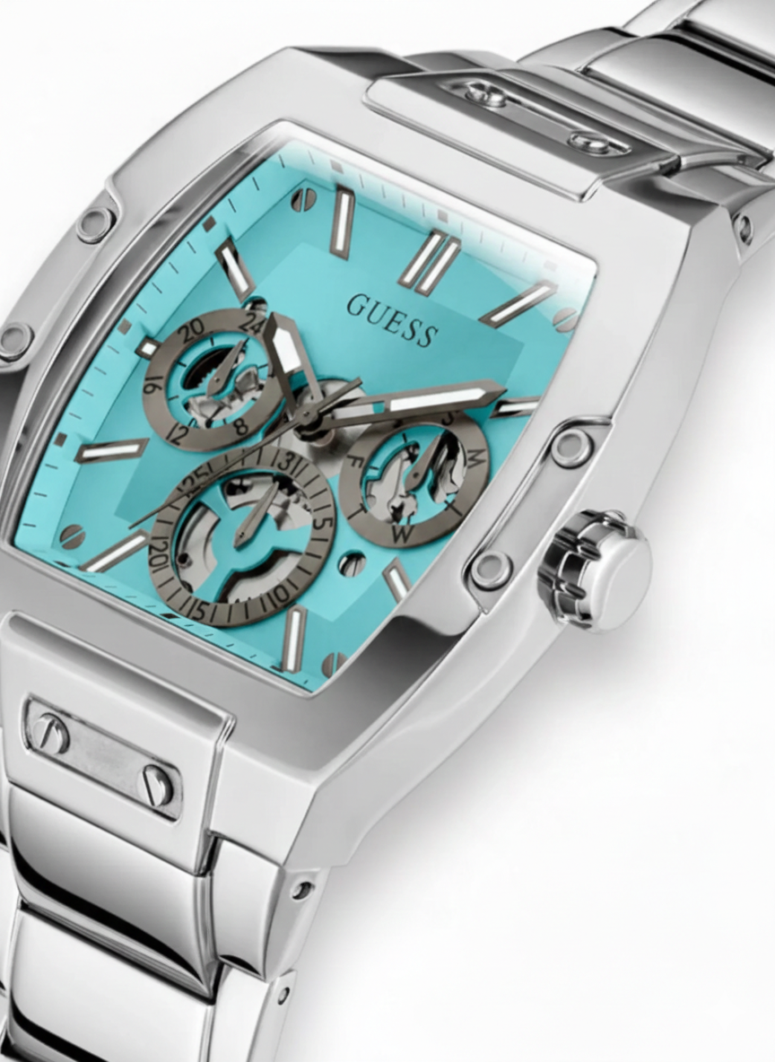GUESS Turquoise Chronograph – Time Architecture in Bold Colors - Image 4