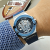 Maserati Men’s Automatic Skeleton Watch – Blue Dial & Rubber Strap