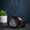 Maserati Men’s Chronograph Watch – Black Dial with Leather Strap